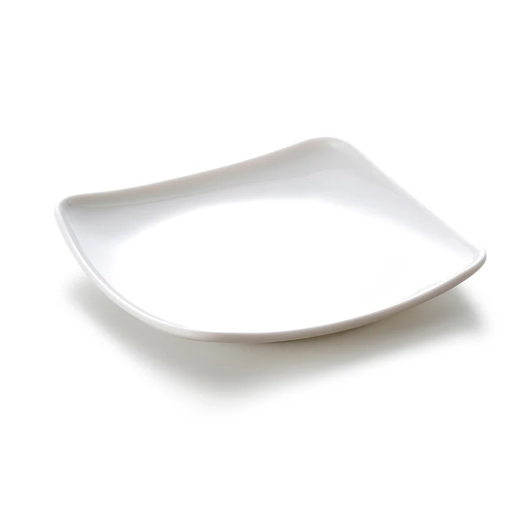 White Melamine Square Plate 10Inch